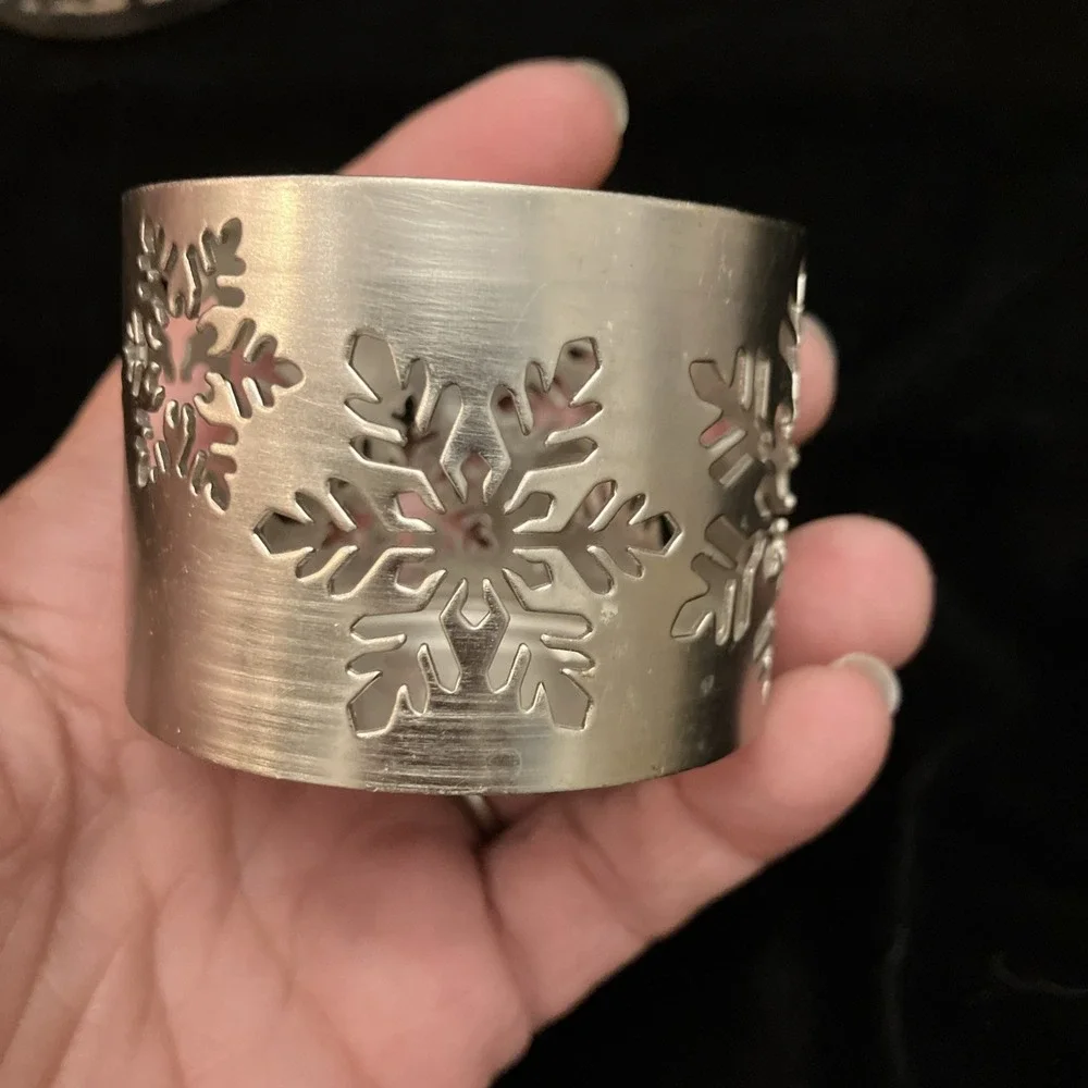 Votive Lot 5 Glass & Metal Tea light Candle Holders Bath & Body Works Christmas